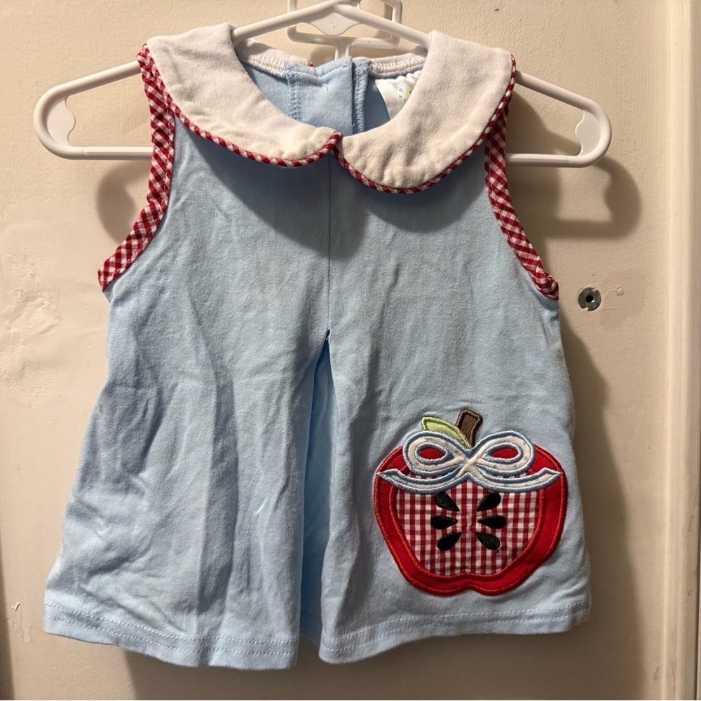 Stitchy Fish Cutie to the Core Applique Diaper Set
